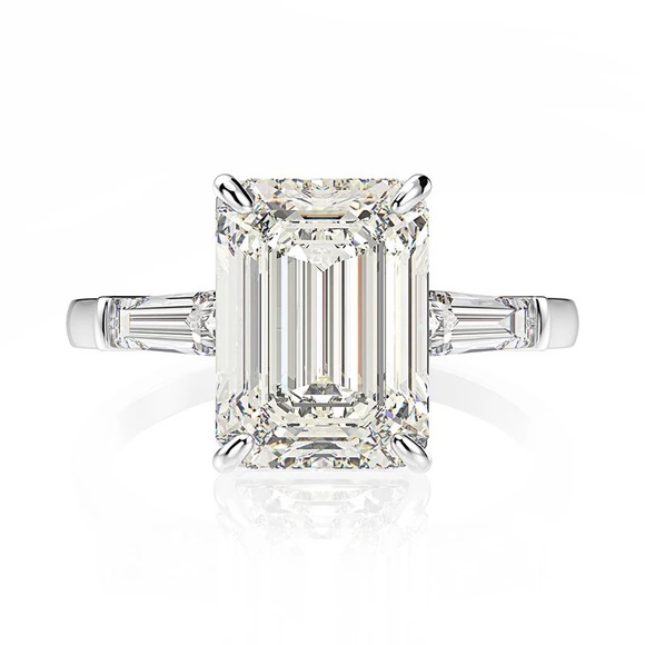 1.75Ct Emerald Cut Swarovski 9x7 Solitaire Ring - Picture 8 of 16